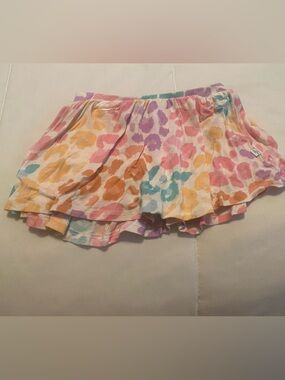 Colorful Pastel Leopard Print Ruffle Skirt